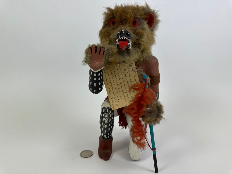 Vintage Native American Hopi Wolf Kweo Kachina Doll 11H [Photo 3]