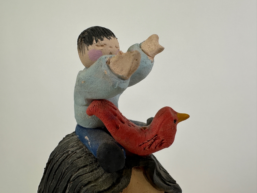 Native American Storyteller Pottery By Linda Zaiser 9W X 12D X 15.5H Retails $375 [Photo 10]