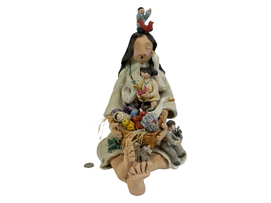 Native American Storyteller Pottery By Linda Zaiser 9W X 12D X 15.5H Retails $375 [Photo 2]