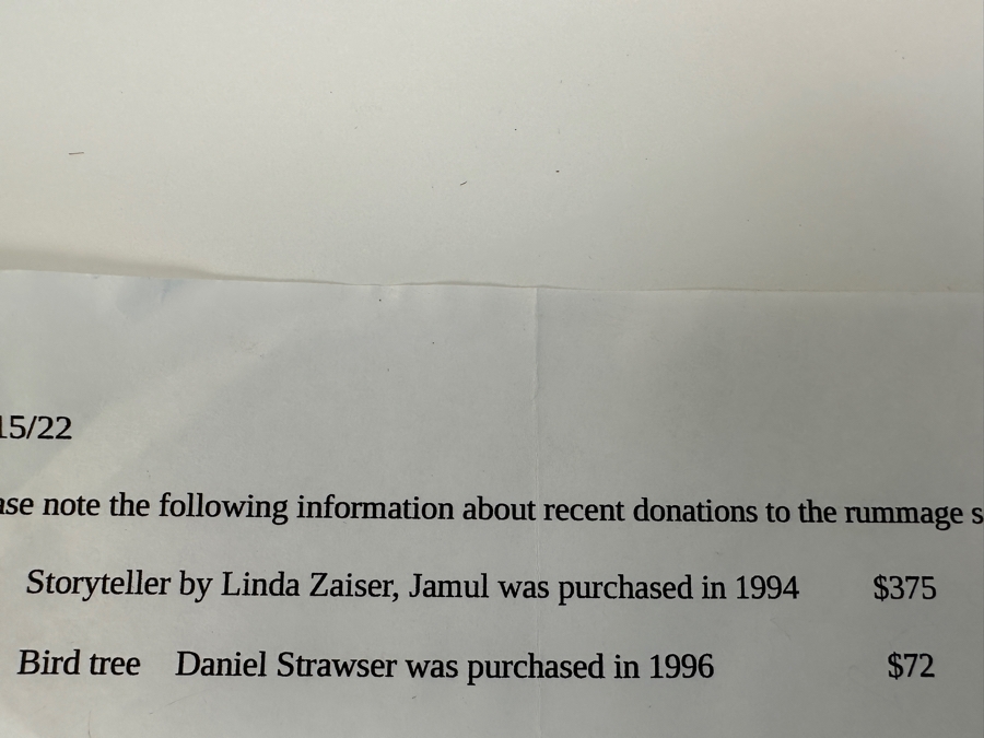Native American Storyteller Pottery By Linda Zaiser 9W X 12D X 15.5H Retails $375 [Photo 21]