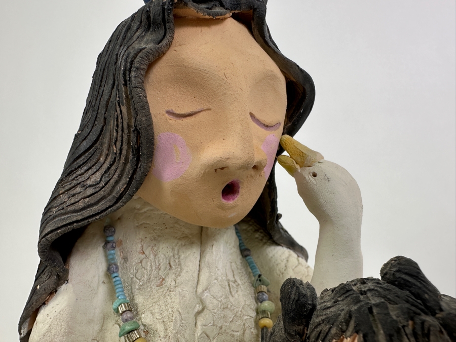 Native American Storyteller Pottery By Linda Zaiser 9W X 12D X 15.5H Retails $375 [Photo 9]