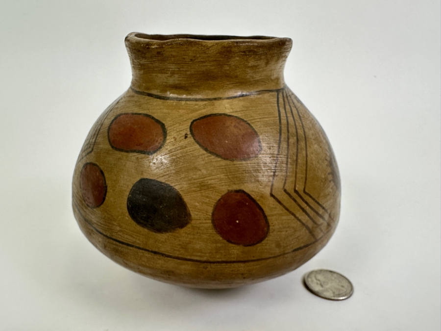 Vintage Native American Hopi Pottery Vase 5'H [Photo 5]