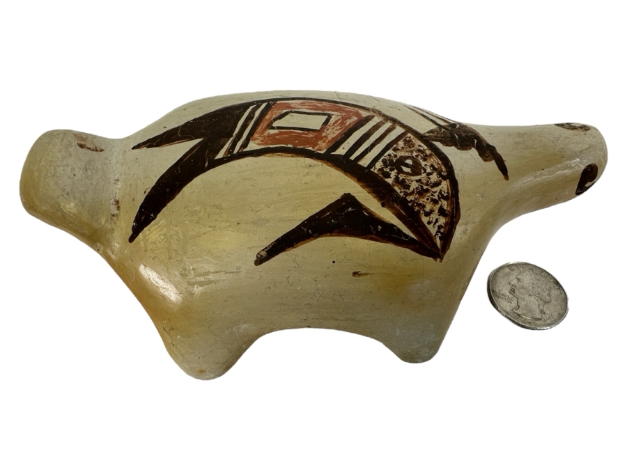 Vintage Laguna Pueblo Turtle Signed Pottery 6'W x 3.5'D x 2'H [Photo 1]