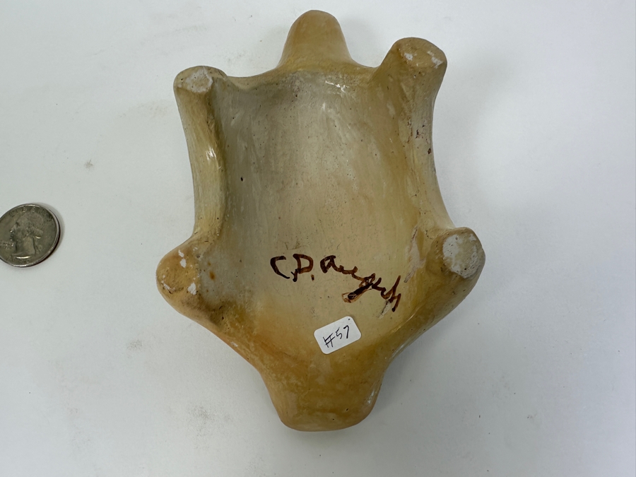 Vintage Laguna Pueblo Turtle Signed Pottery 6'W x 3.5'D x 2'H [Photo 6]