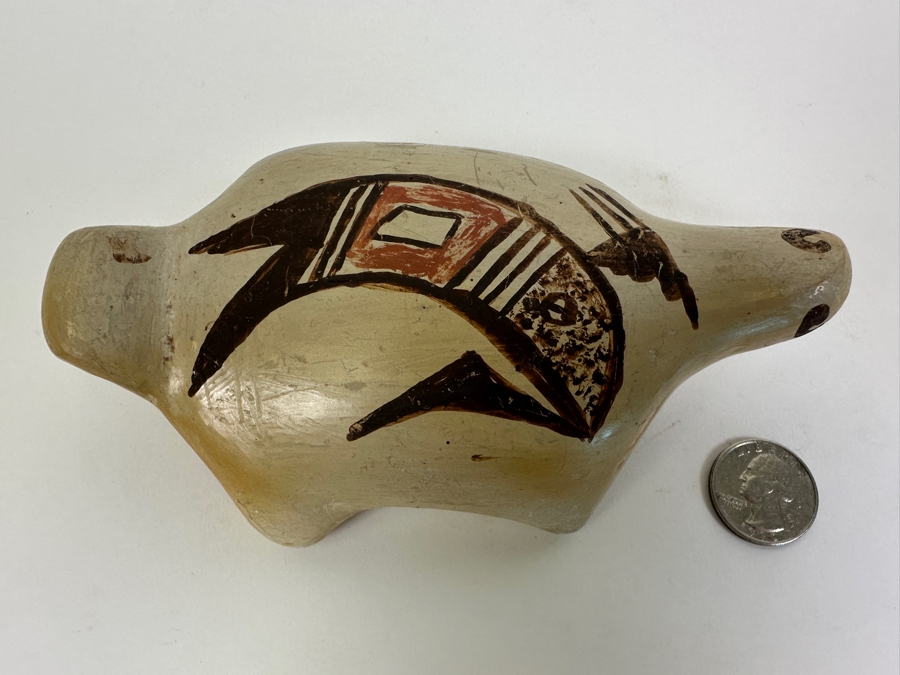 Vintage Laguna Pueblo Turtle Signed Pottery 6'W x 3.5'D x 2'H [Photo 4]