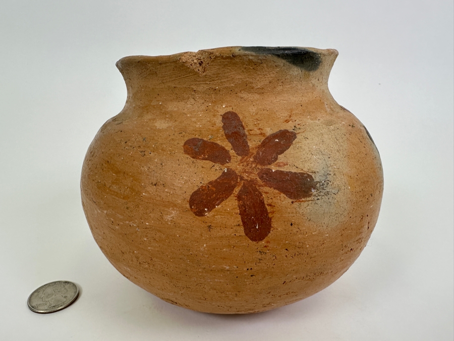 Vintage Native American Pottery Piece from The Mission Period 5'H [Photo 5]