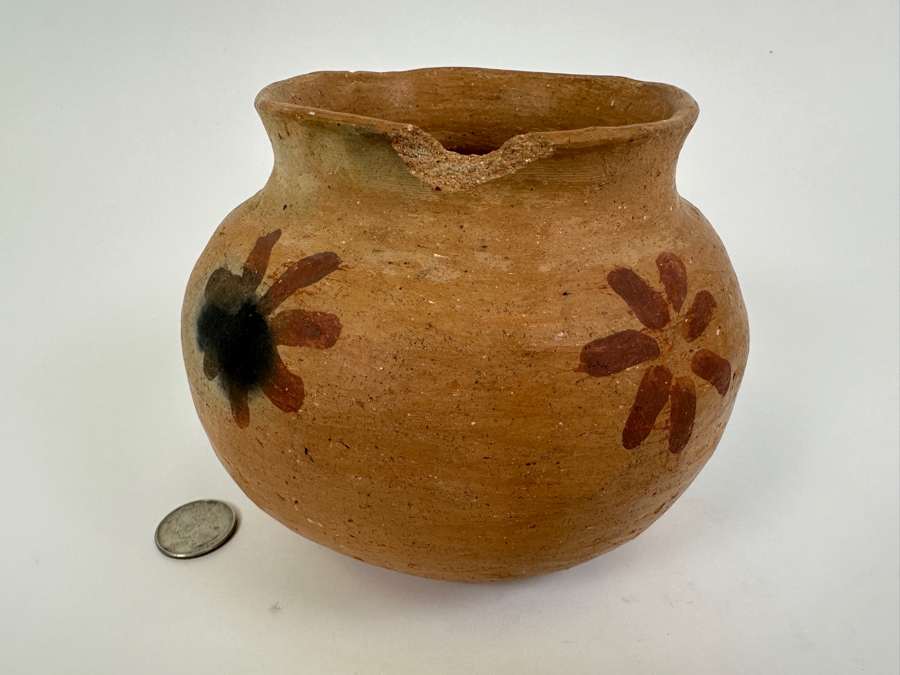 Vintage Native American Pottery Piece from The Mission Period 5'H [Photo 2]