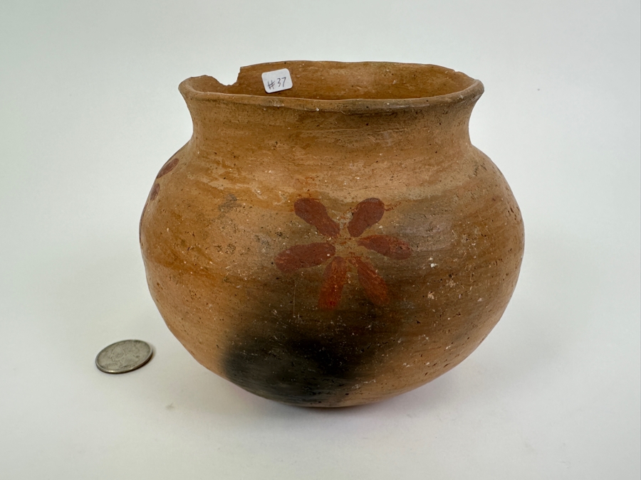 Vintage Native American Pottery Piece from The Mission Period 5'H [Photo 3]