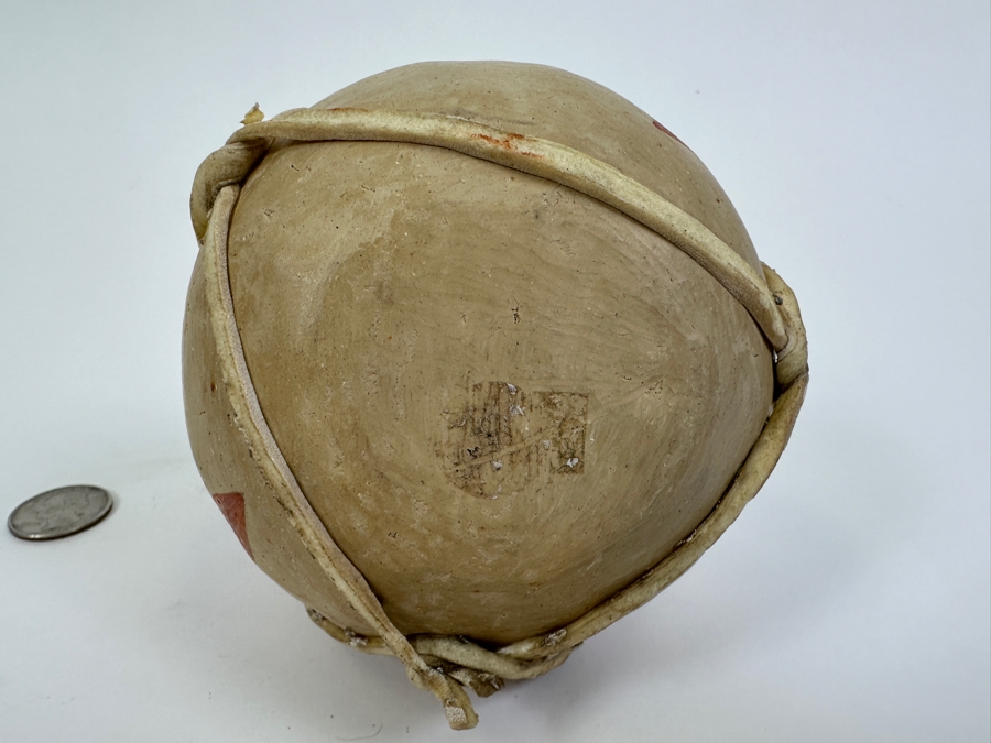 Tarahumara Pottery Clay Vase Wrapped in Rawhide 4'H [Photo 9]
