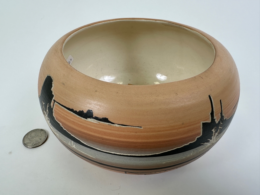Dine' Ba'Hane' Navajo Pottery Bowl 'Continue Light of Beauty' by Bluebird [Photo 6]