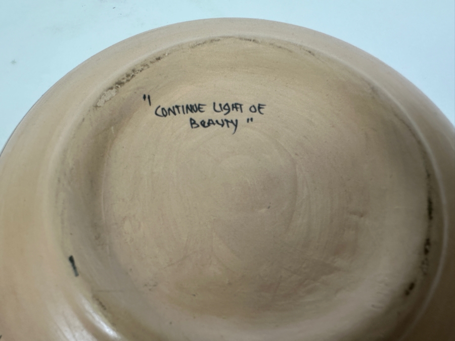 Dine' Ba'Hane' Navajo Pottery Bowl 'Continue Light of Beauty' by Bluebird [Photo 10]