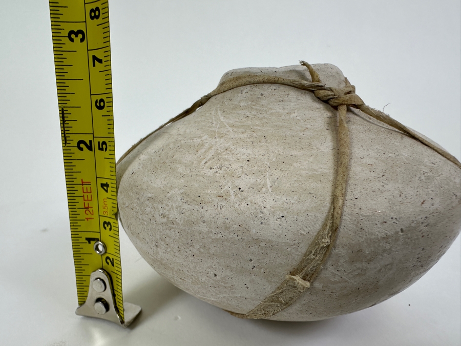 Tarahumera Vessel with Rawhide Straps 4'W x 2.5'H [Photo 9]