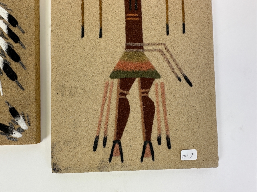 Pair Of Native American Sand Paintings 4 X 6 And 5 X 9 [Photo 6]