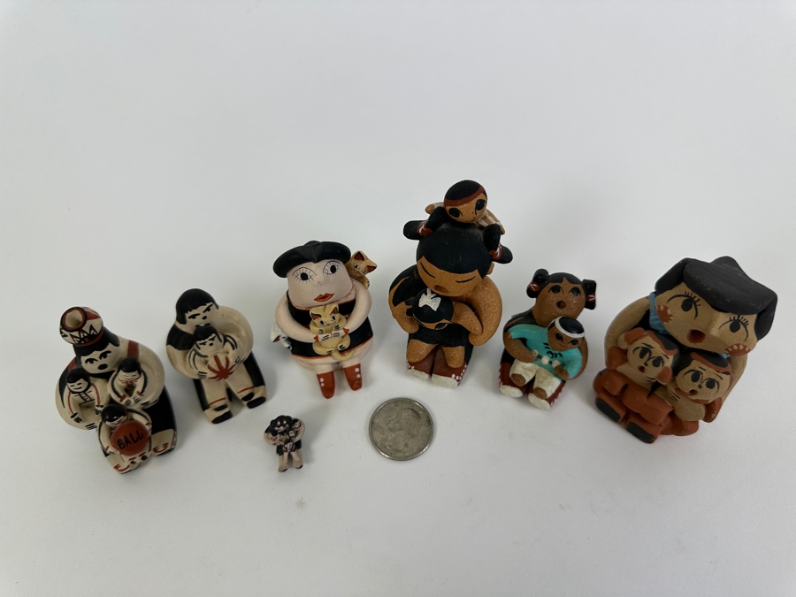 Collection Of Seven Native American Storytellers 1'H, 2'H, 3'H [Photo 11]