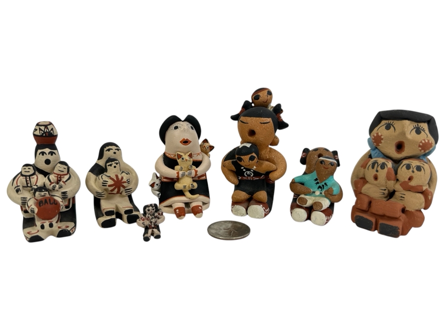 Collection Of Seven Native American Storytellers 1'H, 2'H, 3'H