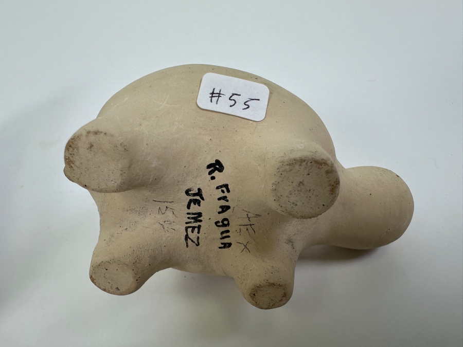 Native American Storyteller Signed C Garcia Acoma and Turtle Clay Pottery Signed R Fragua Jemez 4.25'H, 3.75'H [Photo 12]