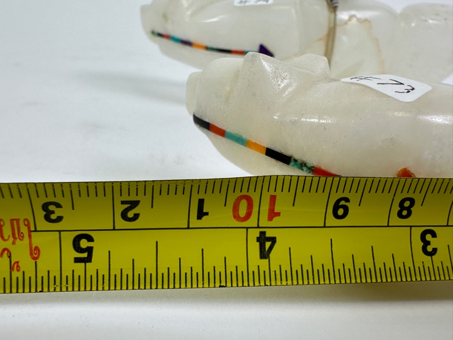Zuni Alabaster Bear Fetishes 4.5'W, 6'W [Photo 9]