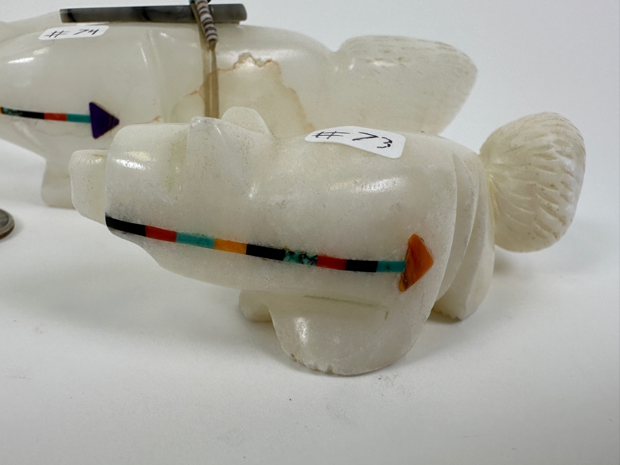 Zuni Alabaster Bear Fetishes 4.5'W, 6'W [Photo 5]