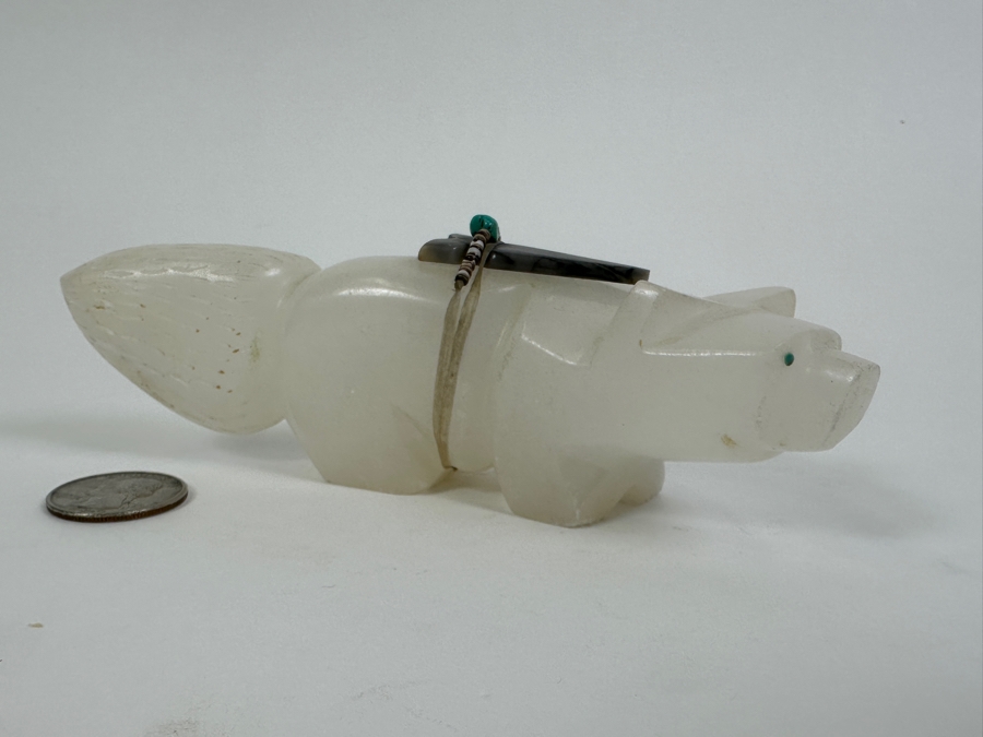 Zuni Alabaster Bear Fetishes 4.5'W, 6'W [Photo 14]