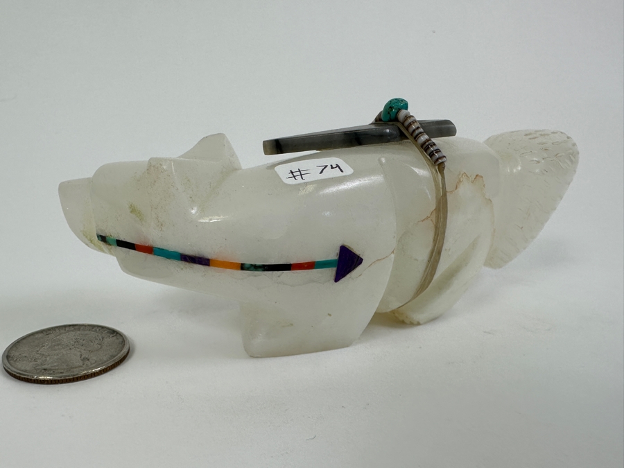 Zuni Alabaster Bear Fetishes 4.5'W, 6'W [Photo 12]