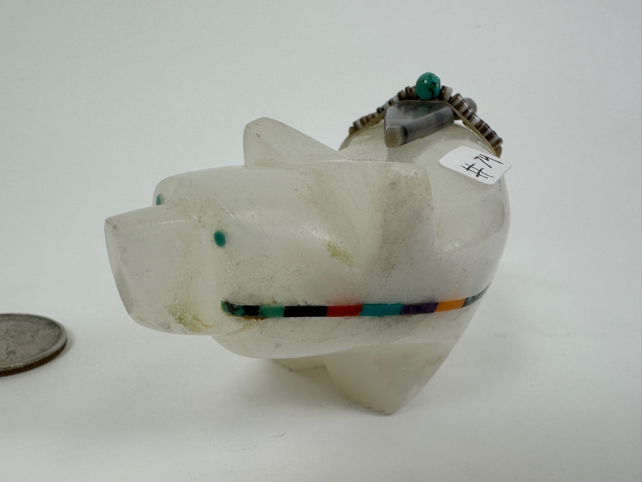 Zuni Alabaster Bear Fetishes 4.5'W, 6'W [Photo 13]