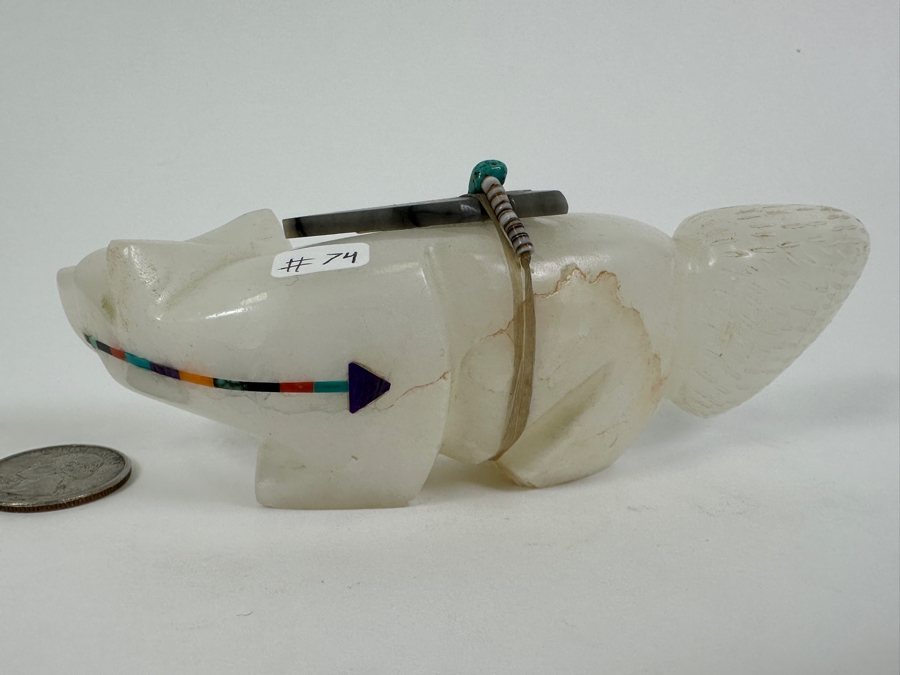 Zuni Alabaster Bear Fetishes 4.5'W, 6'W [Photo 11]