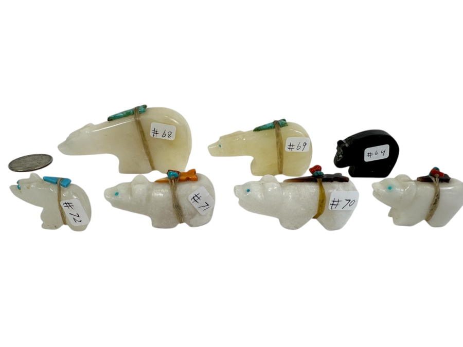 Lot of (7) Zuni Fetishes 1.25'W - 3'W [Photo 2]