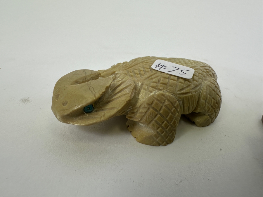 Pair of Carved Stone Zuni Fetishes - One Signed, One Unsigned  [Photo 7]