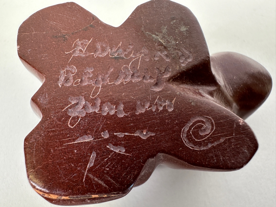 Pair of Carved Stone Zuni Fetishes - One Signed, One Unsigned  [Photo 9]