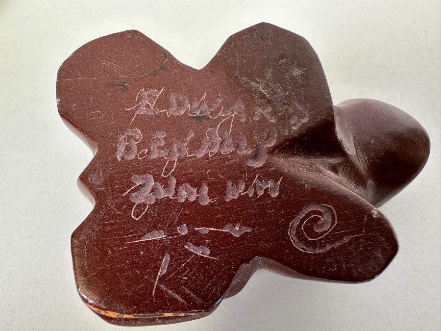 Pair of Carved Stone Zuni Fetishes - One Signed, One Unsigned  [Photo 8]