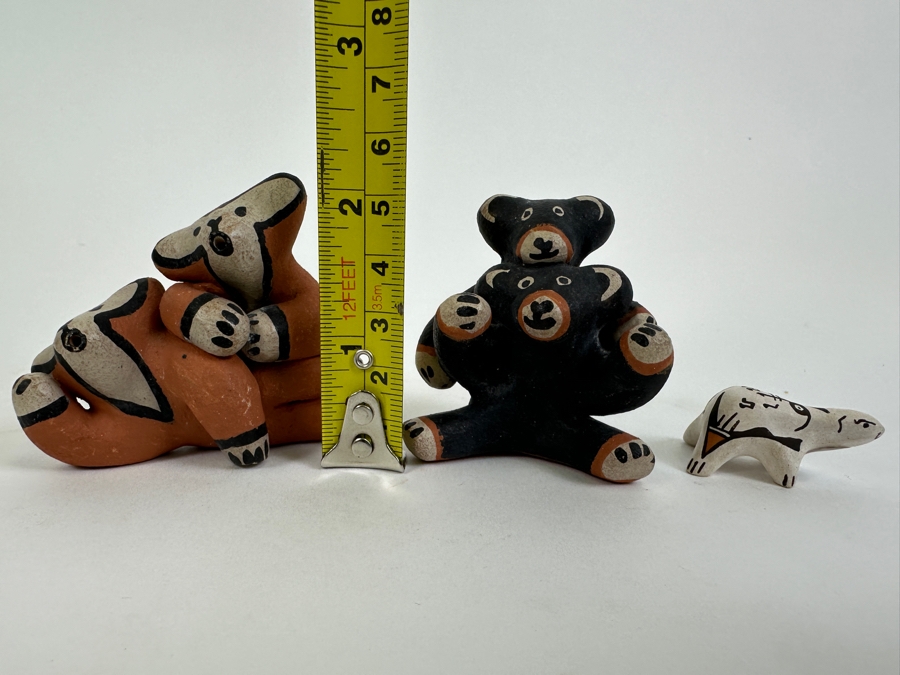 Lot of (3) Jemez Pottery Animal Figurines 3/4'H - 2'H [Photo 12]