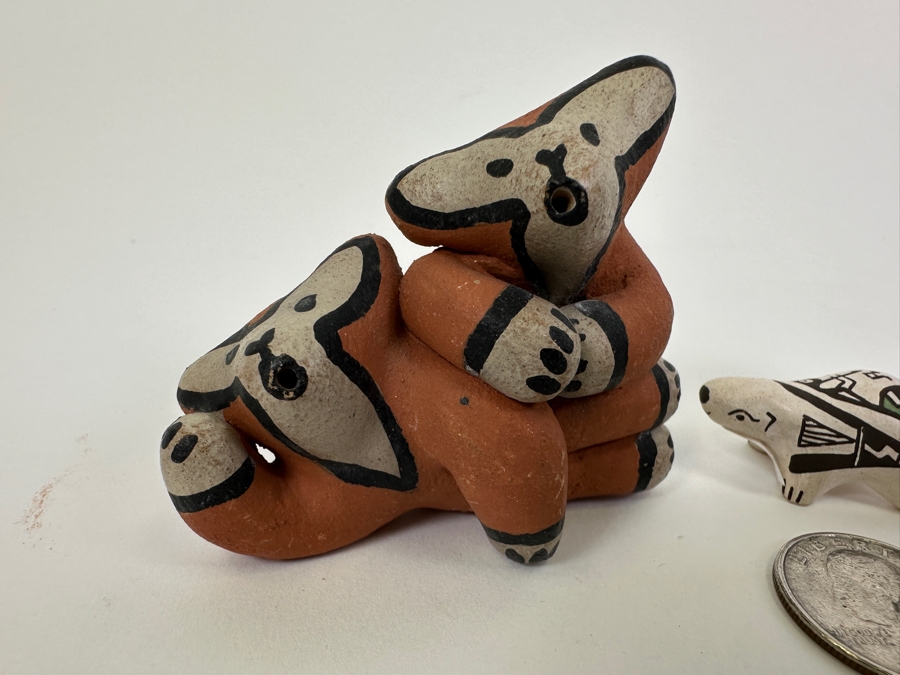 Lot of (3) Jemez Pottery Animal Figurines 3/4'H - 2'H [Photo 4]