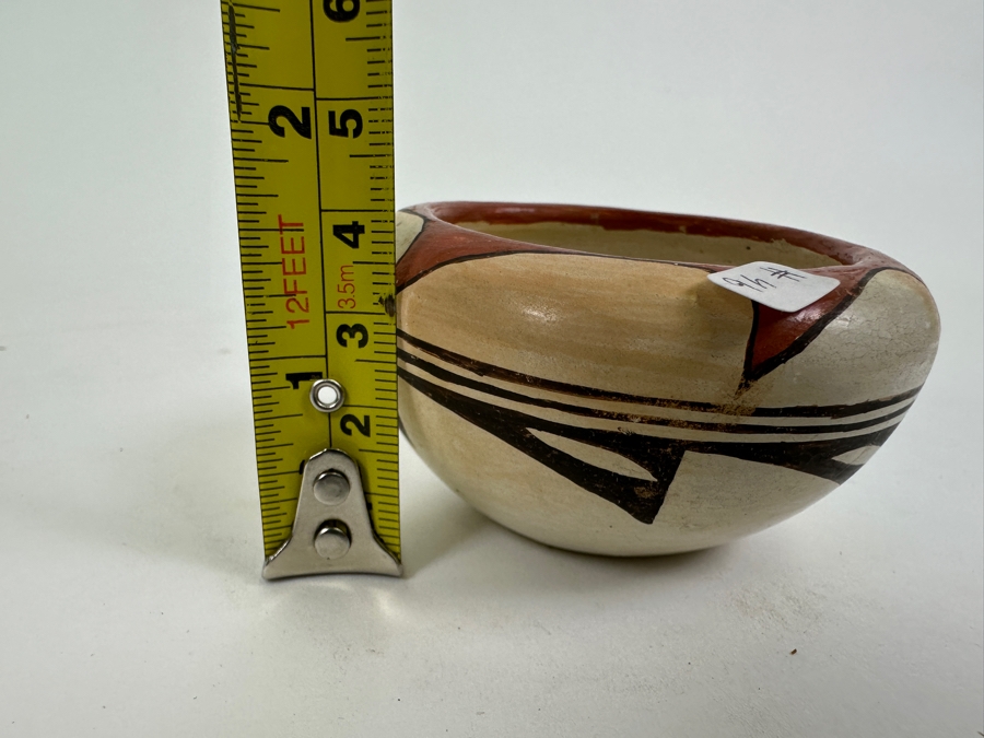 Native American Hopi Pottery Pot Jar By Delores Namoki 1.5H [Photo 7]