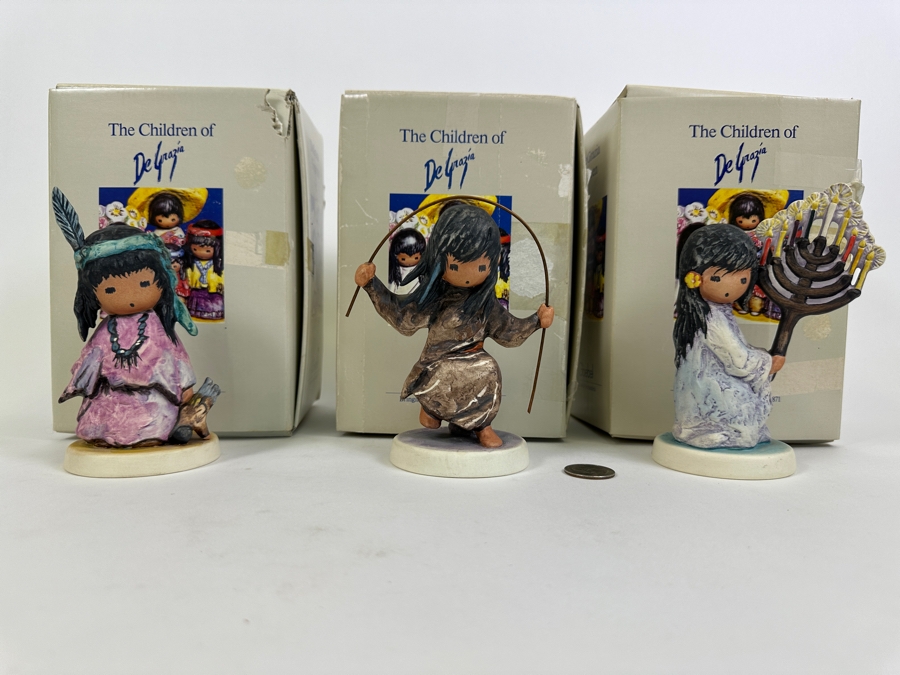 (3) De Grazia Figurines With Boxes [Photo 2]