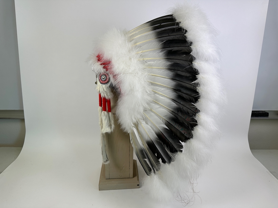 Black Cloud Warbonnet Beadwork By Marilou Navajo And Featherwork By Rosemary Navajo 18W X 31H [Photo 9]