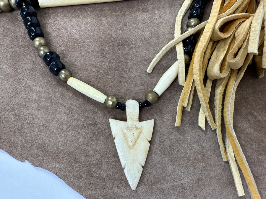 Native American Breastplate And Choker 27W X 36H [Photo 4]