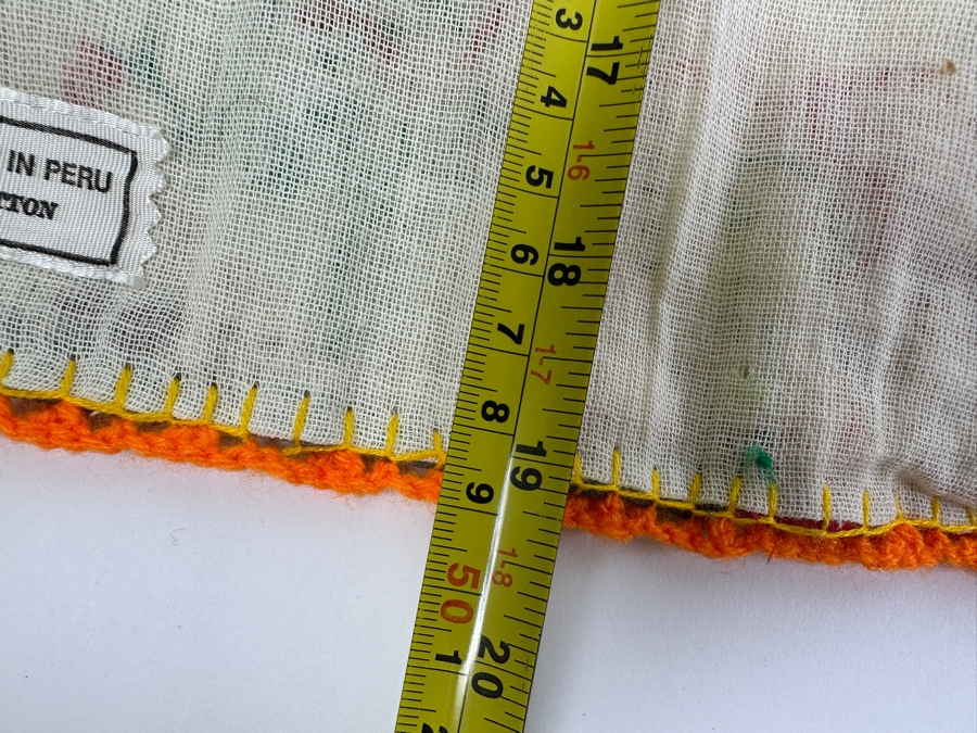 Pair Of Peruvian Arpillera 3-D Folk Art Textiles 19 X 19 [Photo 17]