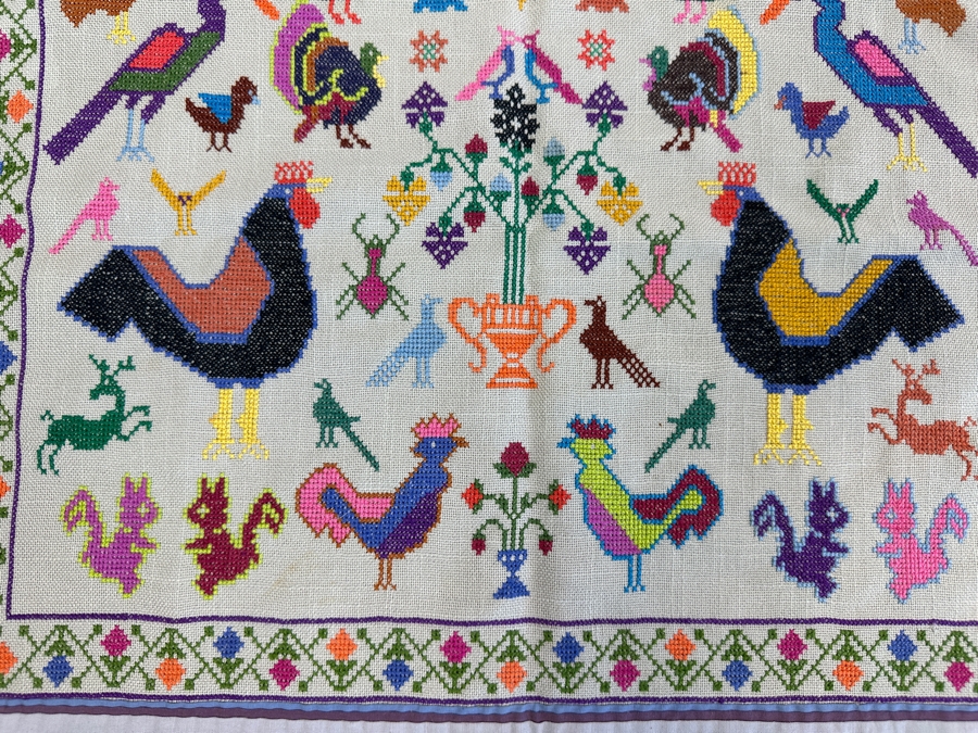 Pair Of Handmade Hmong Tapestries By May Xiong Yang And Maria Xiong 23.5 X 19.5 And 22.5 X 26 [Photo 4]