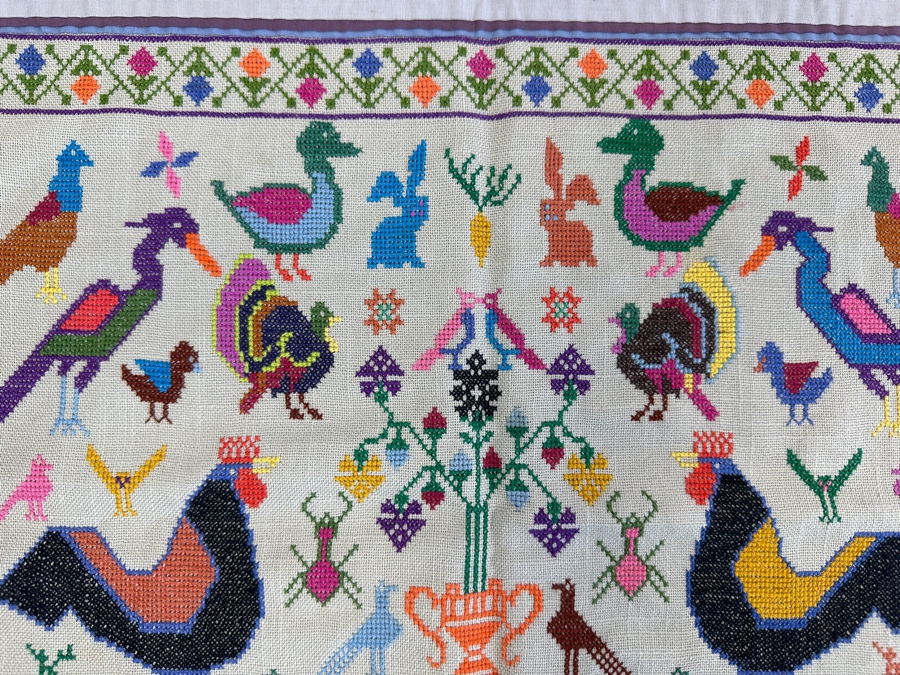 Pair Of Handmade Hmong Tapestries By May Xiong Yang And Maria Xiong 23.5 X 19.5 And 22.5 X 26 [Photo 3]