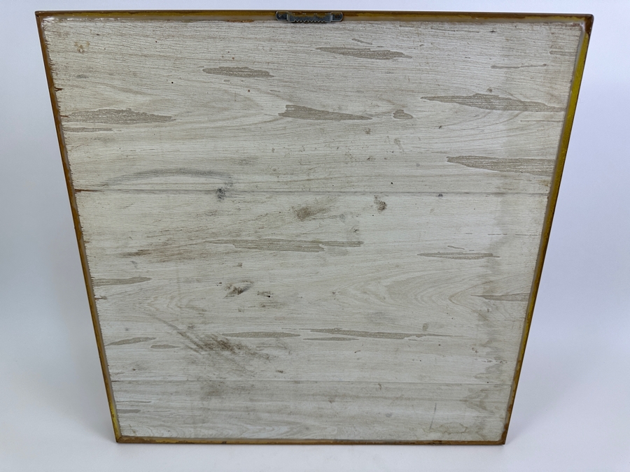 Antique 1900 Navajo Sampler Depicting The AT&SF Santa Fe Railroad Station At Manuelito, New Mexico Given To Addie Belle Tarr (Henderson) About 1900 Where She Worked As A Telegrapher 20 X 20 [Photo 13]