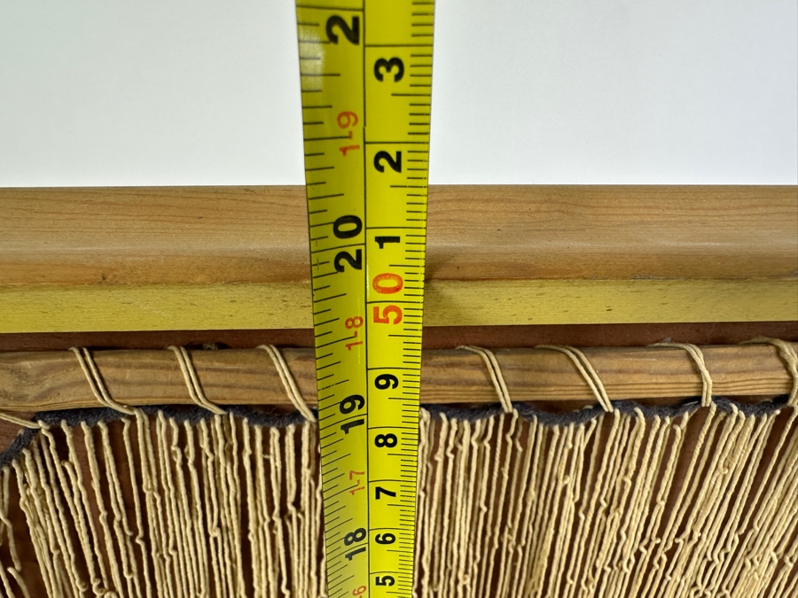 Antique 1900 Navajo Sampler Depicting The AT&SF Santa Fe Railroad Station At Manuelito, New Mexico Given To Addie Belle Tarr (Henderson) About 1900 Where She Worked As A Telegrapher 20 X 20 [Photo 12]