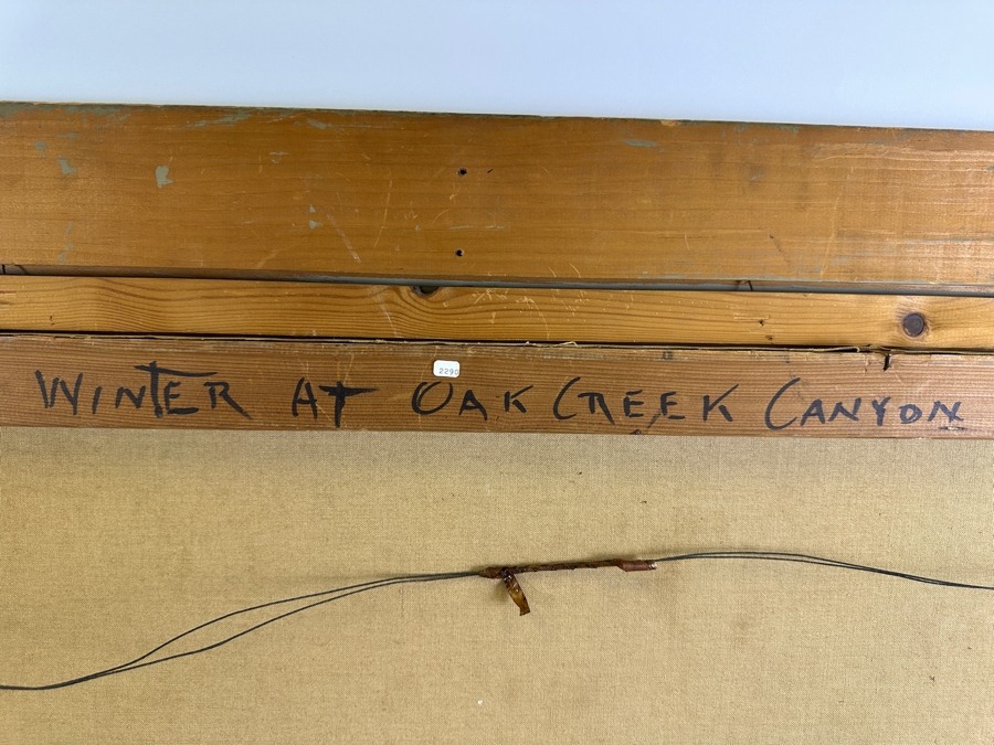 Jessie Sutherland Original Arizona Landscape Oil Painting On Canvas Titled 'Winter At Oak Creek Canyon' 30 X 24 Framed 39 X 33 [Photo 9]