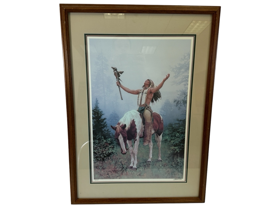 Chuck Ren Hand Signed Limited Edition Print Titled 'Deliverance' Numbered 178 Of 1,900 15 X 23 Framed 22.5 X 31.5 [Photo 2]