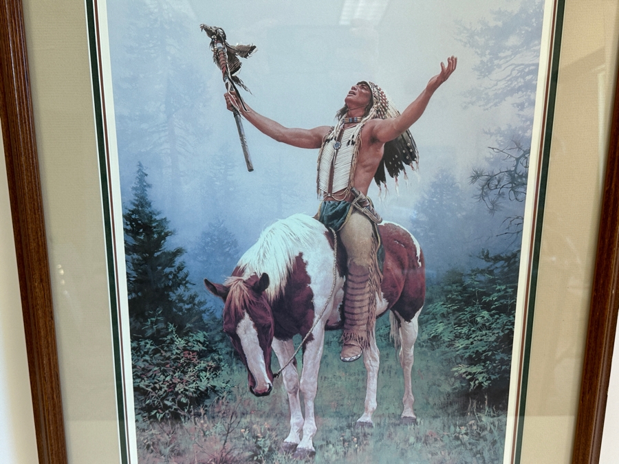 Chuck Ren Hand Signed Limited Edition Print Titled 'Deliverance' Numbered 178 Of 1,900 15 X 23 Framed 22.5 X 31.5 [Photo 3]