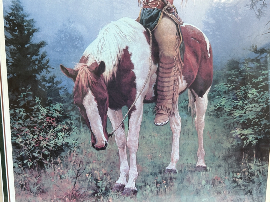 Chuck Ren Hand Signed Limited Edition Print Titled 'Deliverance' Numbered 178 Of 1,900 15 X 23 Framed 22.5 X 31.5 [Photo 5]