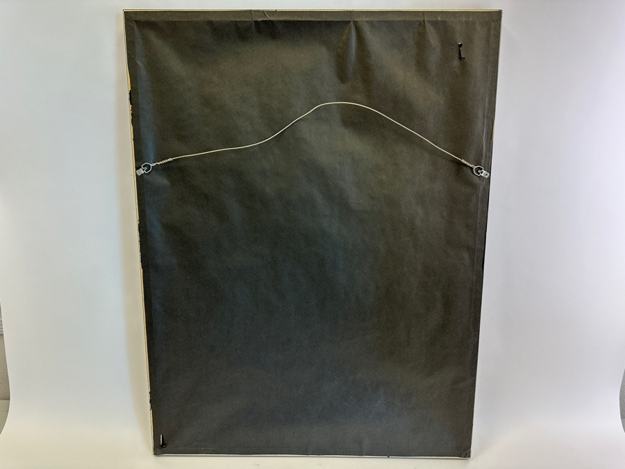 Gene Locklear (B. 1949, American / Former Padres Baseball Player) Original Native American Charcoal Drawing On Paper 16 X 24.5 Framed 25.5 X 33.5 [Photo 21]