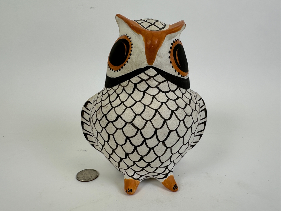 Eva Histia (1914-2005) Acoma New Mexico Pueblo Owl Pottery Figurine 7H [Photo 2]