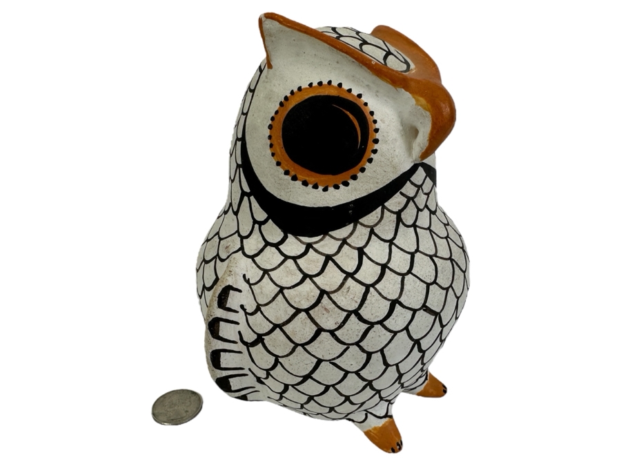 Eva Histia (1914-2005) Acoma New Mexico Pueblo Owl Pottery Figurine 7H