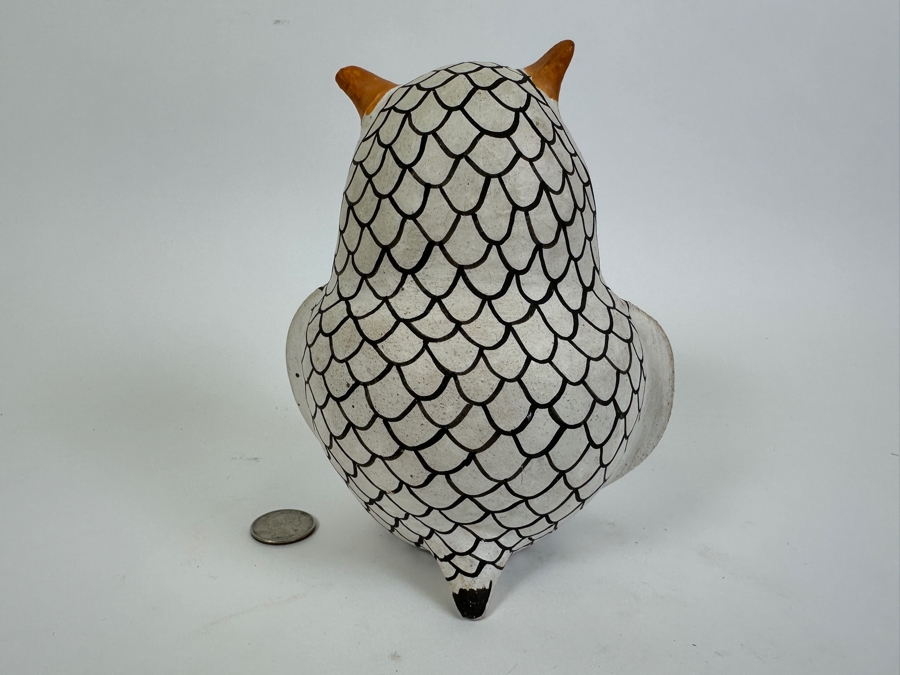 Eva Histia (1914-2005) Acoma New Mexico Pueblo Owl Pottery Figurine 7H [Photo 5]