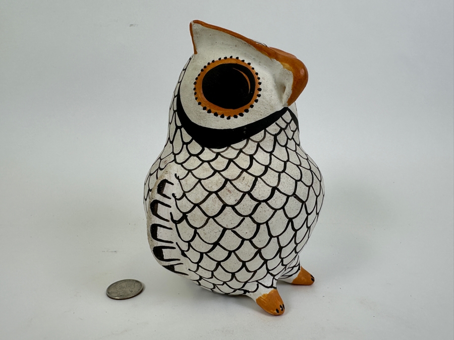 Eva Histia (1914-2005) Acoma New Mexico Pueblo Owl Pottery Figurine 7H [Photo 3]